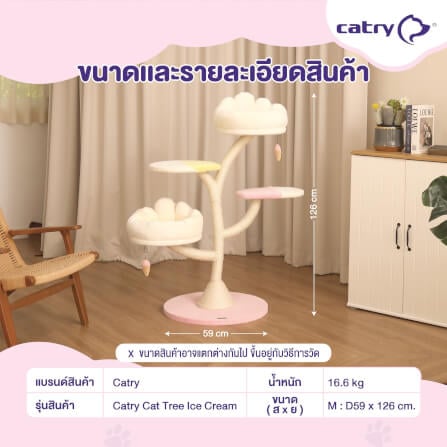 คอนโด Catry รุ่น Cat Tree Ice Cream ไซส์ M รูปทรงไอศครีม_6